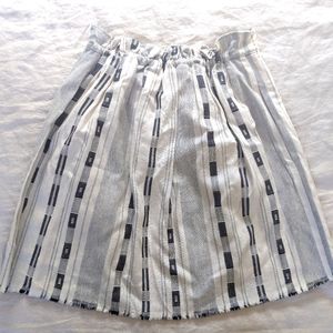 Madewell Cotton Mini Skirt Black and Cream Size XXS